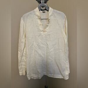 100% Linen Lauren Ralph Lauren Top Size Medium Petite